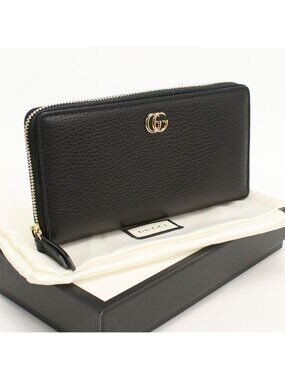 Gucci Double Wallet Zip Around Leather